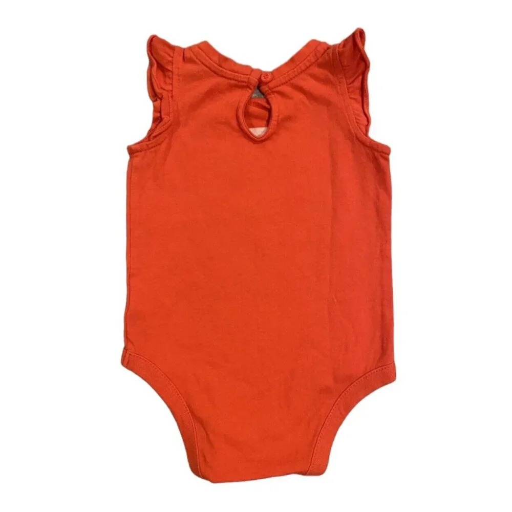 Baby Gap 3-6m Red Elephant Appliqué Bodysuit Onesie